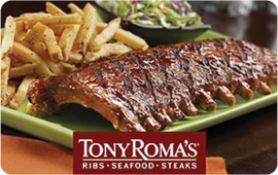 $5 Tony Roma s Gift Card